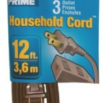 Prime Wire & Cable EC670612 12-Foot 16/2 SPT-2 3-Outlet Indoor Cord, Brown