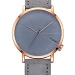 Mens Analog Quartz Watch,POTO Leather Band On Clearance Retro Alloy Dress Wrist Watch Gift Watches with Box RY-362