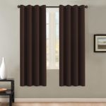 H.Versailtex Thermal Insulated Blackout Curtains – Antique Copper Grommet Top Window Drapes – Chocolate Brown – 52″W x 72″L – (Set of 2 Panels)