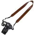 Elvam PU Leather Camera Neck Shoulder Belt Strap for DSLR / SLR / Nikon / Canon / Sony / Olympus / Samsung / Pentax ETC – Brown