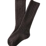 Lian LifeStyle Unisex Baby Children 6 Pairs Knee High Wool Blend Boot Socks Size 2-4Y (Dark Brown)