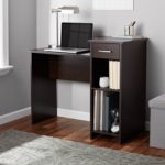 Stylish & Affordable Student Computer Homework Desk, Great for Dorms or Apartments, Features Drawer, Adjustable & Fixed Shelf, Great Assortment of Multiple Finishes & Colors! (Espresso Dark Brown)