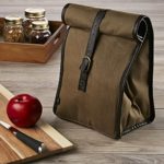 Fit & Fresh Men’s Classic Roll Top Insulated Lunch Bag with Ice Pack, Dark Brown