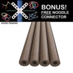 Oodles of Noodles Deluxe Famous Foam Pool Noodles -Made in USA- Highest Quality Wholesale 4 PACK Brown
