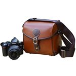 Duosuny Vintage Look Britpop DSLR Waterproof Camera Bag SLR Shockproof Camera Shoulder Messenger Bag­ for Canon Nikon Sony Pentax Light Brown