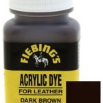 Fiebings Acrylic Dye For Smooth Leather Water Resistant Quick Dry dark Brown