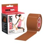 RockTape Kinesiology Tape for Athletes, Water Resistant, Reduce Pain & Injury Recovery, 2″ x 16.4 Feet, Uncut, Brown