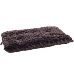 1 Piece Chocolate Small 23 Inches Cushion Memory Foam Comfort Pillow Furry Pet Bed, Dark Brown Color Dog Mattress Bedding, Non-slip Tufted Satiny Durable Kennels Crates, Terry Suedine Fiber Faux Fur