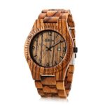 GBlife Mens Wooden Watch with Calendar Wood Surface Dial Natural Handmade Quartz Wrist Watch #GM86