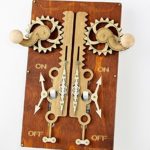Green Tree Jewelry Double Rack & Pinion Brown Wood Light Switch Plate