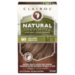 Clairol Natural Instincts Semi-Permanent Hair Color Kit For Men, 3 Pack, M9 Light Brown Color, Ammonia Free, Long Lasting for 28 Shampoos