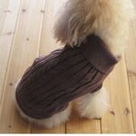 Dark Brown Winter Pet Dog Cat Warm Coat Sweater for Small Puppy S