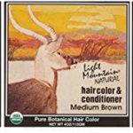 Light Mountain Natural Hair Color & Conditioner, Medium Brown, 4 oz (113 g) (Pack of 3)