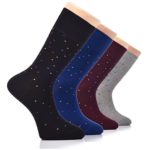 HUGH UGOLI Men’s Dress Crew Socks Seamless Bamboo Business Casual 4 Pairs