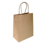 8″x4.75″x10″ – 100 pcs – Brown Kraft Paper Bags, Shopping, Mechandise, Party, Gift Bags
