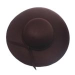 Kemilove Fashion New Women Vintage Wool Round Fedora Cloche Cap Wool Felt Bowler Hat (Dark Coffee)