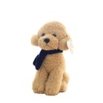 Vicwin-one Squeezable Stuffed Animal Plush Poodle Dog Plush Toy Pillow (13 Inches, Light Brown(Scarf))