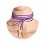 HongNi Punk Gothic Long Multicolor Velvet Suede Leather Chain Stretch Tattoo Choker Tassel Necklaces