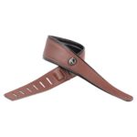 Vorson E011BR Padded Standard Leather Guitar Strap, Light Brown