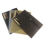 Zoohot Clear document folder with snap button,Premium Quality Poly Envelope, US LETTER / A4 size, Set of 4 ,4Colors,white,black,Light brown,Dark brown