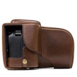 MegaGear Nikon D3400 Ever Ready Leather Camera Case and Strap, with Battery Access – Dark Brown – MG857
