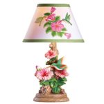 Hummingbird And Flowers Table Lamp, Pink