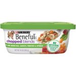 Purina Beneful Chopped Blends with Lamb Brown Rice Carrots Tomatoes & Spinach Wet Dog Food, (8) 10 oz. Tubs