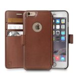iPhone 6 ,6s Wallet Case ,Durable and Slim, Lightweight with Classic Design & Ultra-Strong Magnetic Closure, Faux Leather, Light Brown, Apple 6/6s (4.7 in)