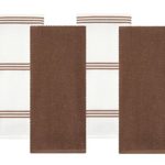 Sticky Toffee Cotton Terry Kitchen Dish Towel, Brown, 4 Pack, 28 in x 16 in
