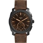 Fossil Q Machine Dark Brown Leather Hybrid Smartwatch