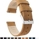 BARTON Quick Release – Top Grain Leather Watch Band Strap – Choice of Color & Width (18mm, 20mm or 22mm)