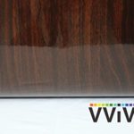VVIVID Dark Brown Cedar High Gloss Wood Grain Faux Finish Textured Vinyl Wrap Film for Home Office Furniture DIY Easy to Install No Mess (6ft x 48″)