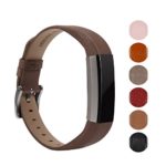 Fitbit Alta Band, Soulen Leather Replacement Band for Fitbit Alta HR and Alta (A# Dark Brown)