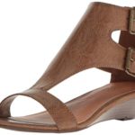 Sugar Womens’ Wigout Demi Wedge T-Bar Open Toe Buckle Sandal