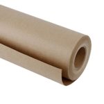 RUSPEPA Natural/Brown Kraft Paper Roll, 18 inch x 165 Feet, Perfect for Gift Wrapping