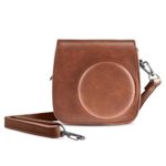 Instax Mini 9 Case Instant Film Camera Classic Vintage Soft PU Leather Carrying Bag Case with Pocket Comprehensive Protection for Fujifilm Instax Mini 8/ 8+Mini 9 (Brown)