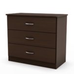 South Shore Libra Collection 3-Drawer Chest, Dark Chocolate
