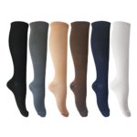 6 Pairs of Compression Socks for Men and Women Unisex (15-20mmHg) for Running, Nurses, Shin Splints, Travel, Flight, Pregnancy & Maternity