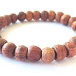 Thai Buddhist Wooden Prayer Blessed Beads Mala Brown color Wristband Bracelet from Thailand