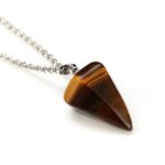 Mahogany Pendant Necklaces,Hemlock Women Ladies Mahogany Solid Wood Personalized Pendant Sweater Chain Necklace (Brown-2)