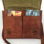 PL Leather Messenger Bag 16″ / Brown Leather Briefcase / Retro Handbag / Satchel / Hip Bag / Shoulder Bag / Carry Bag / Cabin Travel Bag for Men and Women
