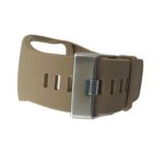 CFX Replacement Band with Metal Watch Clasp for Samsung Galaxy Gear S Watch to Solve the Problem of Falling Off (Brown)