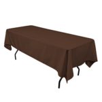 Gee Di Moda Rectangle Tablecloth – 60 x 102 Inch – Chocolate Rectangular Table Cloth for 6 Foot Table in Washable Polyester – Great for Buffet Table, Parties, Holiday Dinner, Wedding & More