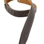 Levy’s Leathers M26GF-DBR 2.5-inch Strap with Garment Leather Top, Dark Brown