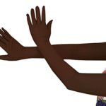 Shinningstar Women’s Men’s Adult Made-up Over Elbow 23.6″ Stretch Long Spandex Opera Gloves (Dark Brown)