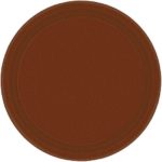 Disposable Round Party Dessert Plates Tableware, Chocolate Brown, Paper , 7″, Pack of 20