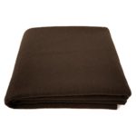 EKTOS 80% Wool Blanket, Brown, Light & Warm 3.7 lbs, Large Washable 66″x90″ Size, Perfect for Outdoor Camping, Survival & Emergency Preparedness Use