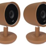 Colorful Silicone Skins Compatible With Nest Cam IQ Security Camera; Camouflage and Accessorize your Nest Cam IQ Plus Camera in your Favourite Colors – by Wasserstein (2 Pack, Brown)