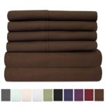 6 Piece 1500 Thread Count  Deep Pocket Bed Sheet Set – 2 EXTRA PILLOW CASES, GREAT VALUE – Full, Brown