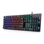 Mechanical Keyboard Wired RGB Gaming Keyboard with Brown Switches LED-Backlit Mode for Office Gaming by Gofreetech